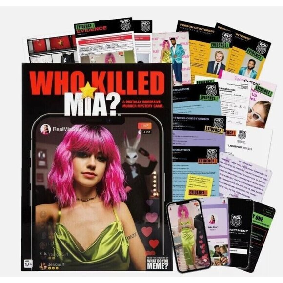 Who Killed Mia A Digitally Immersive Murder Mystery Adult Crime Board Game clue - Picture 1 of 4